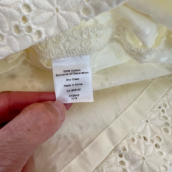 Talbots Cream Gold Lace Skirt With Flowers Size 10‎ NWT - Picture 9 of 12